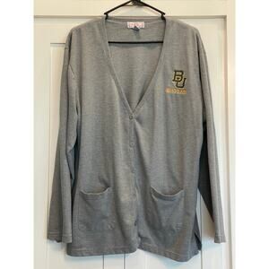 B.A.W Athletic Wear Baylor University gray cardigan Baylor Bears XL